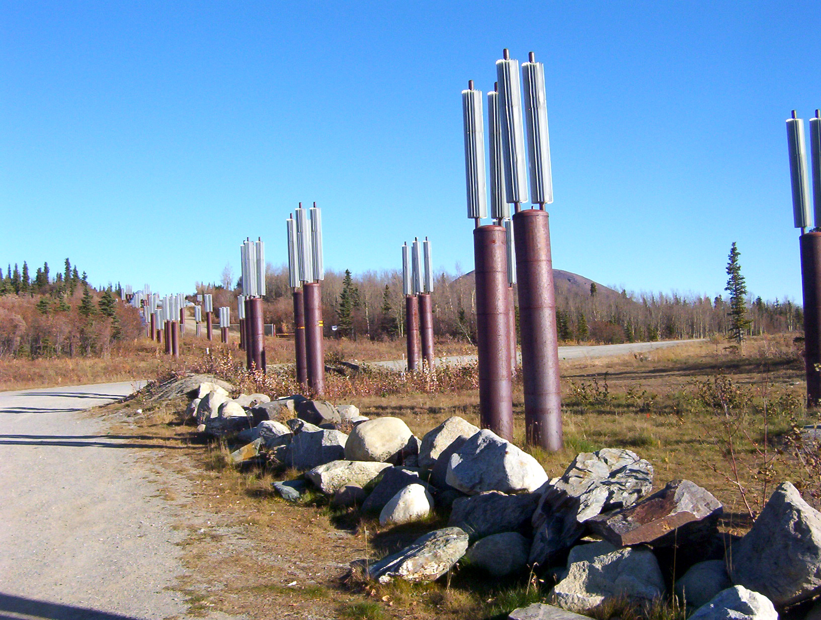 Thermosyphon heat pipes along the Trans-Alaska Pipeline